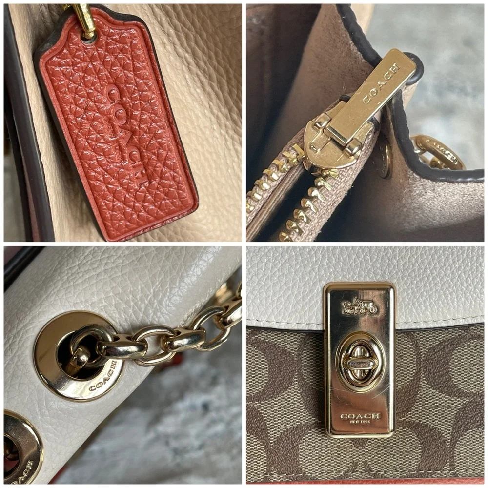 Coach LANE SHOULDER BAG IN COLORBLOCK SIGNATURE CANVAS - Picture 16 of 16